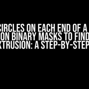 Fitting Circles on Each End of a Prolong Region on Binary Masks to Find a Path for Extrusion: A Step-by-Step Guide