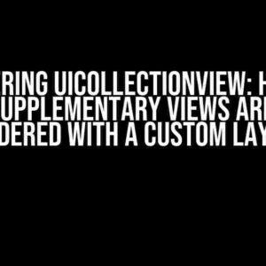 Mastering UICollectionView: How to Ensure Supplementary Views are Always Rendered with a Custom Layout