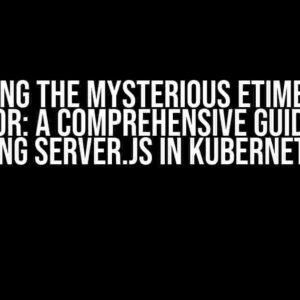 Solving the Mysterious ETIMEDOUT Error: A Comprehensive Guide to Debugging Server.js in Kubernetes Pods